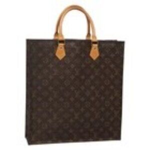 LOUIS VUITTON Monogram Sac Plat Hand Bag M51140 LV Auth 130730